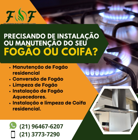 manutenção   de fogões  aquecedores ,coifas  em icarai niteroi